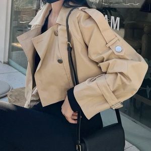 CROPPED TRENCH JACKET
